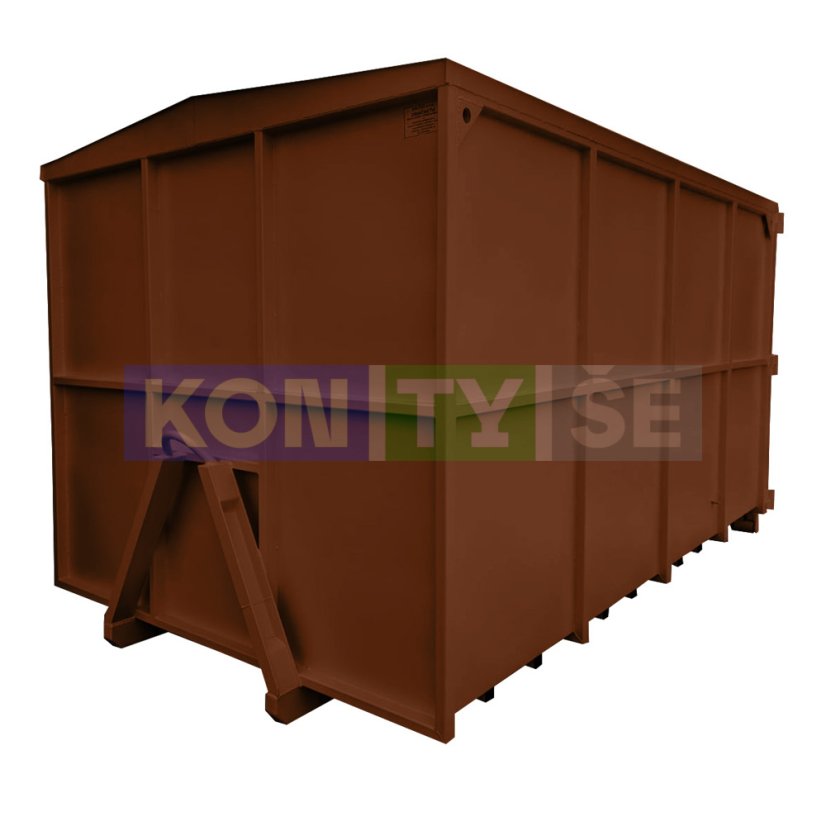 Hákový kontejner 16 m³ - Barva: Hnědá RAL 8011