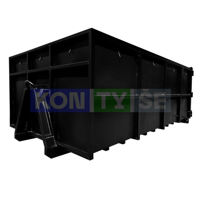 Hákový kontejner 12 m³ - Barva: Černá RAL 9005