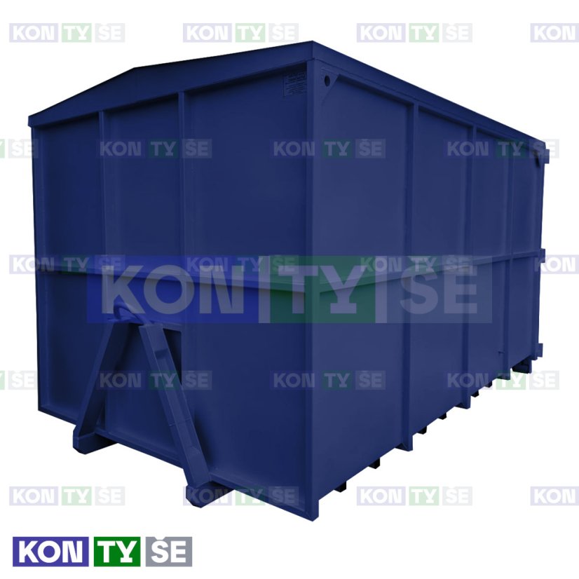 Hákový kontejner 14 m³ - Barva: Modrá RAL 5002