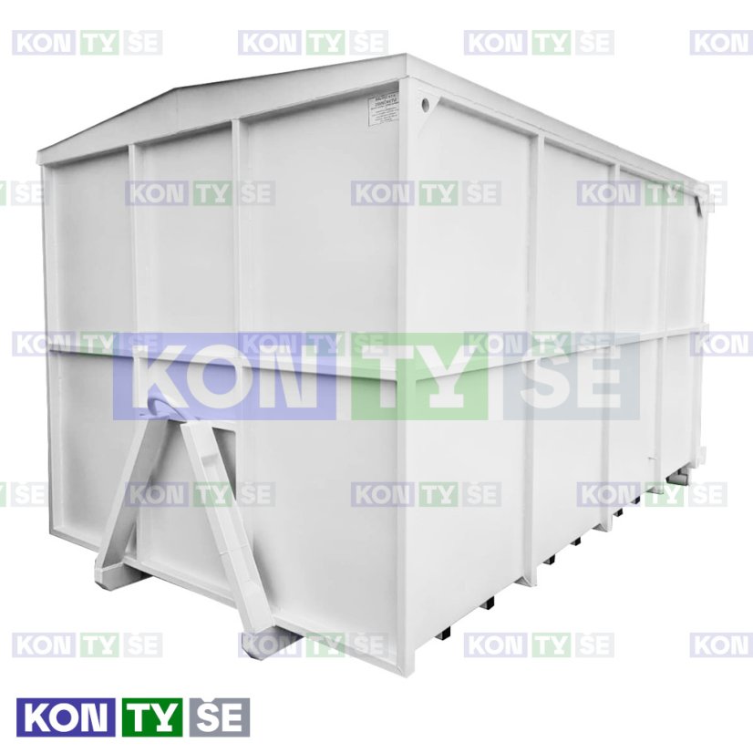Hákový kontejner 18 m³ - Barva: Bílá RAL 9010