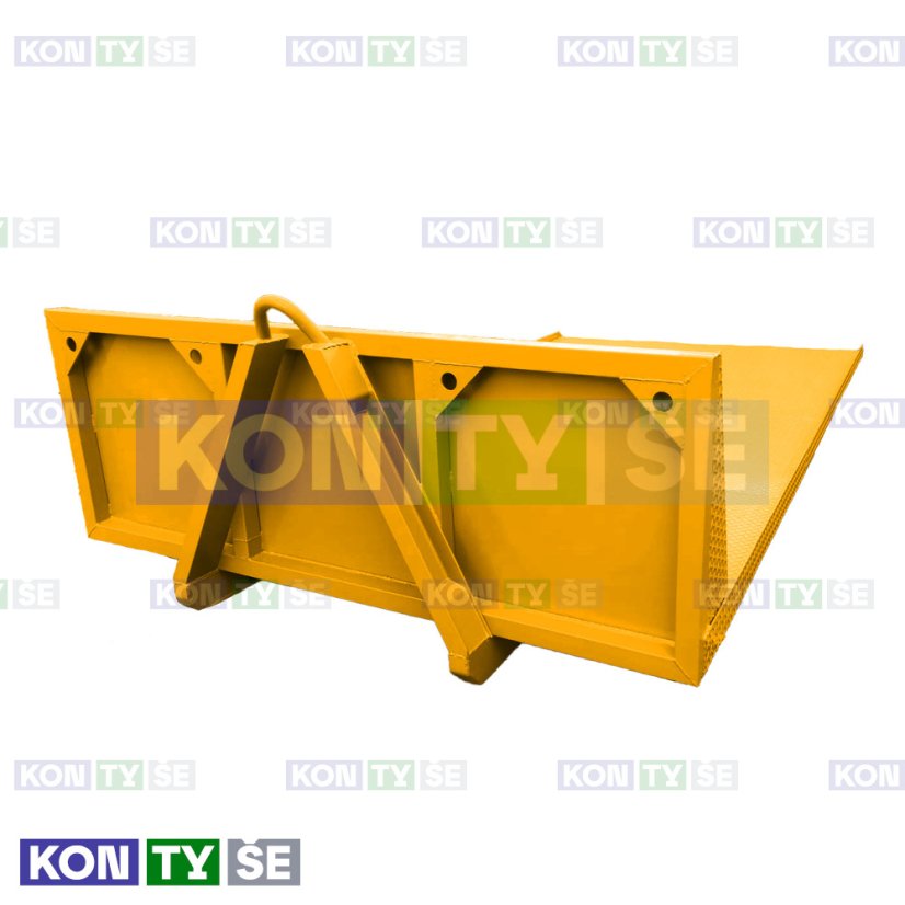Hákový kontejner plošinový 3600 x 2500 mm - Barva: Žlutá RAL 1023