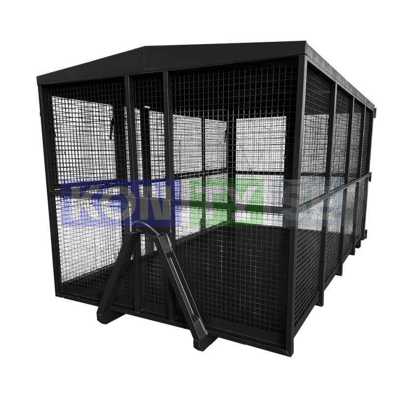 Hákový kontejner 16 m³ - Barva: Černá RAL 9005
