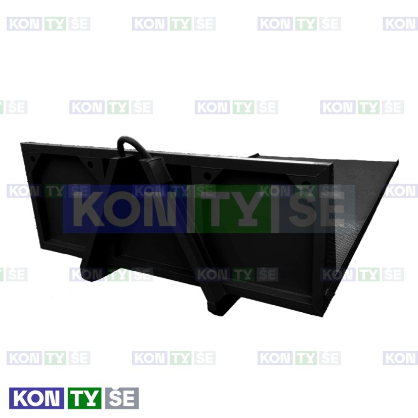 Hákový kontejner plošinový 3800 x 2500 mm - Barva: Černá RAL 9005
