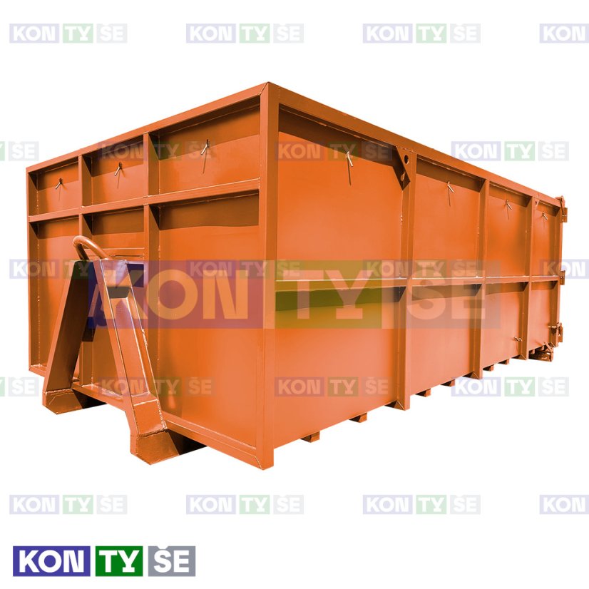 Hákový kontejner 10 m³ - Barva: Oranžová RAL 2004