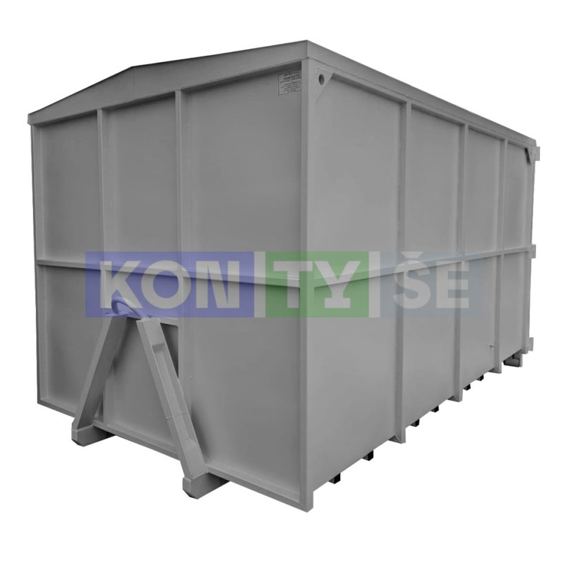 Hákový kontejner 14 m³ - Barva: Šedá RAL 7045