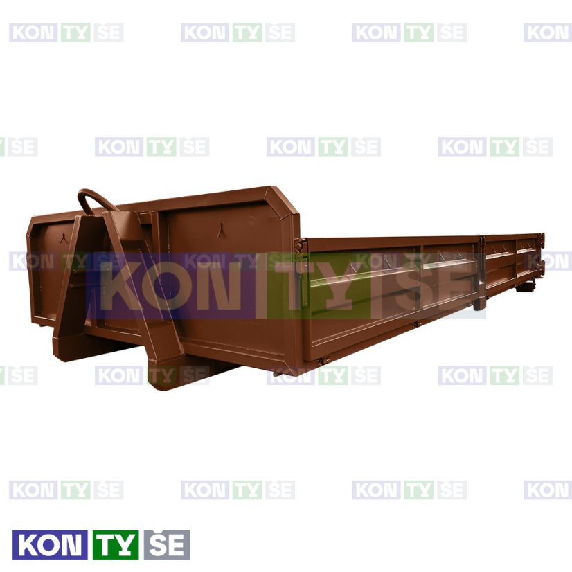 Hákový kontejner 4,56 m³ - Barva: Hnědá RAL 8011