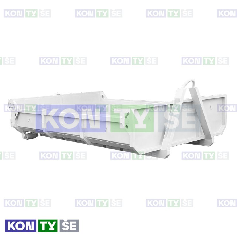 Hákový kontejner 5,4 m³ - Barva: Bílá RAL 9010