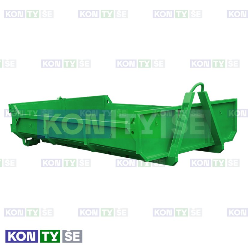 Hákový kontejner 3,8 m³ - Barva: Zelená RAL 6018
