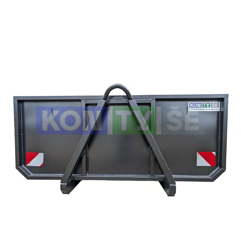 Hákový kontejner 7,2 m³ - Barva: Hnědá RAL 8011