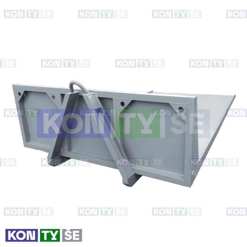 Hákový kontejner plošinový 4000 x 2500 mm - Barva: Šedá RAL 7045