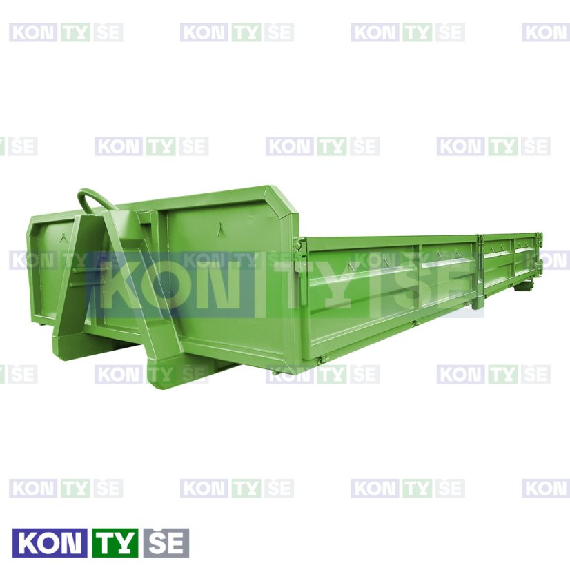 Hákový kontejner 4,32 m³ - Barva: Zelená RAL 6018