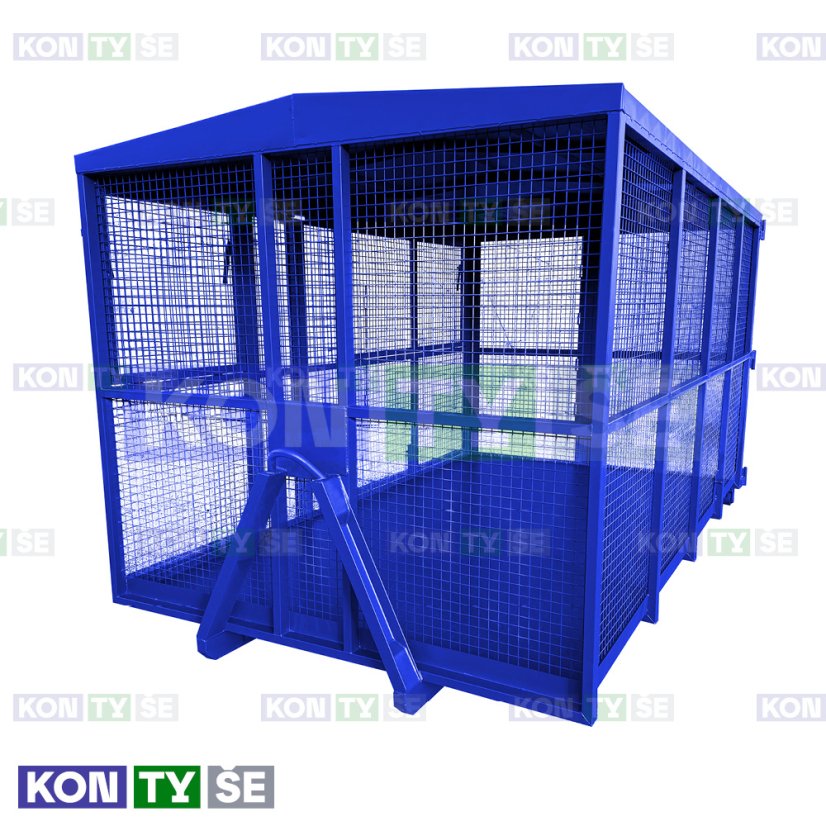 Hákový kontejner 18 m³ - Barva: Modrá RAL 5002