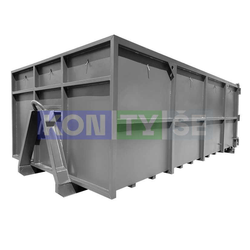 Hákový kontejner 10 m³ - Barva: Šedá RAL 7045