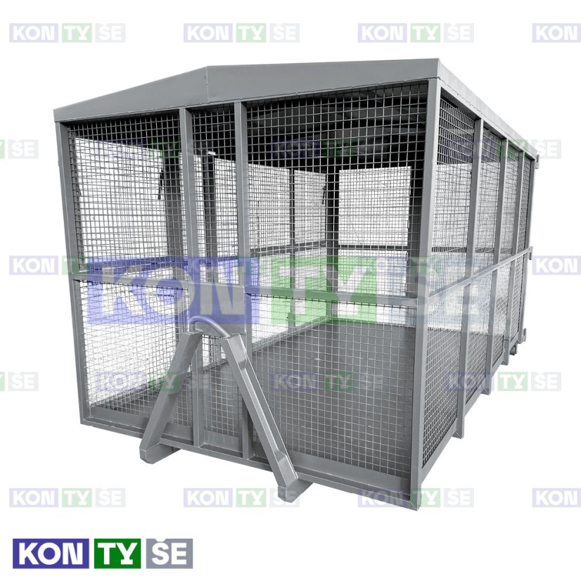Hákový kontejner 14 m³ - Barva: Šedá RAL 7045