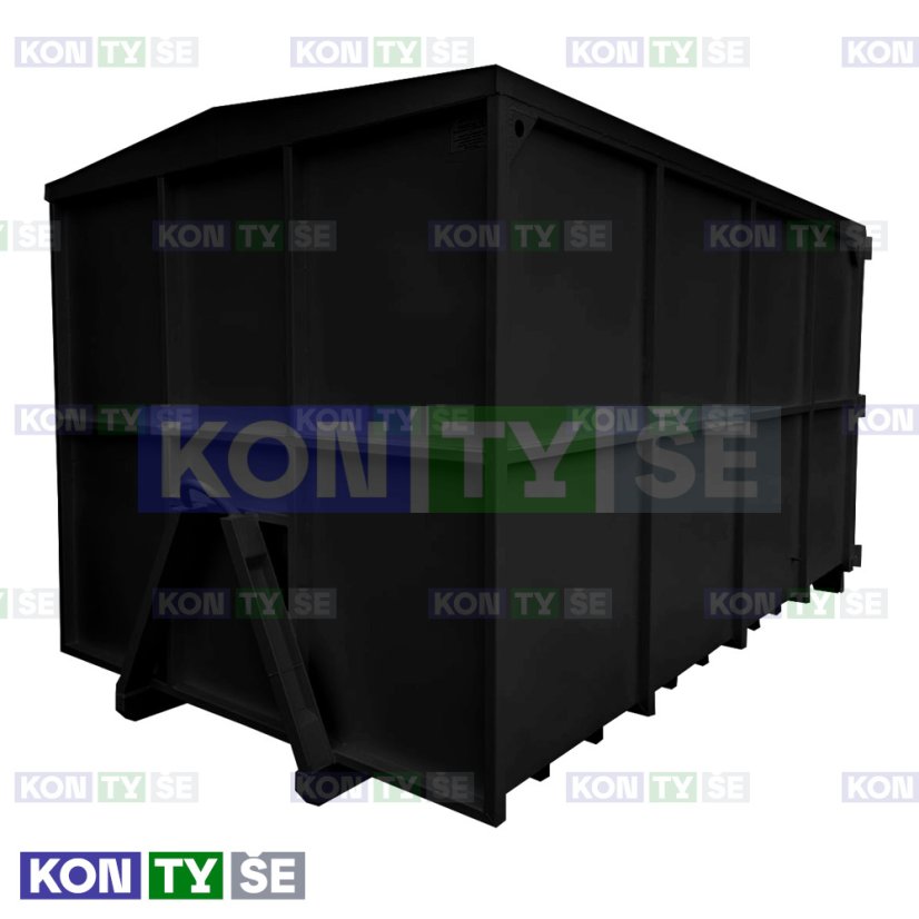 Hákový kontejner 14 m³ - Barva: Černá RAL 9005