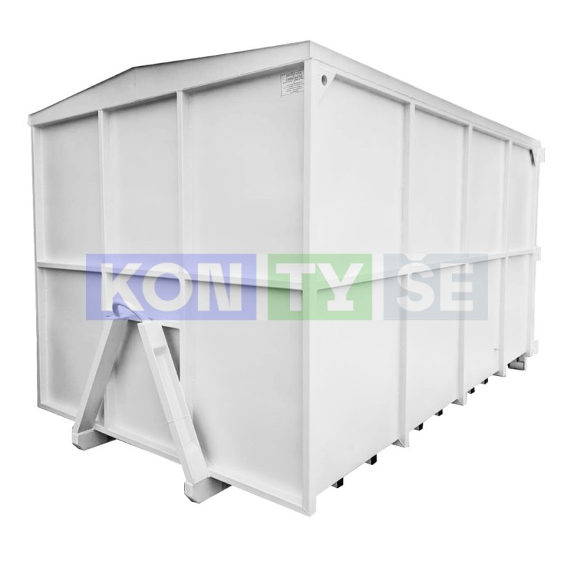 Hákový kontejner 18 m³ - Barva: Bílá RAL 9010