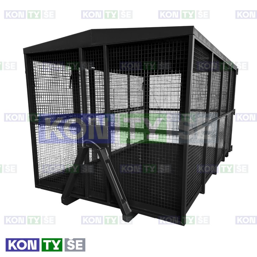 Hákový kontejner 14 m³ - Barva: Černá RAL 9005