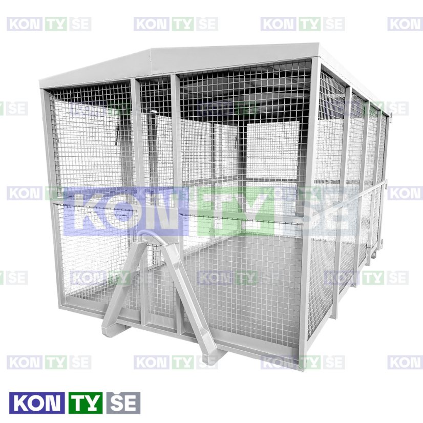 Hákový kontejner 16 m³ - Barva: Bílá RAL 9010