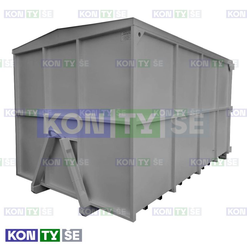 Hákový kontejner 18 m³ - Barva: Šedá RAL 7045