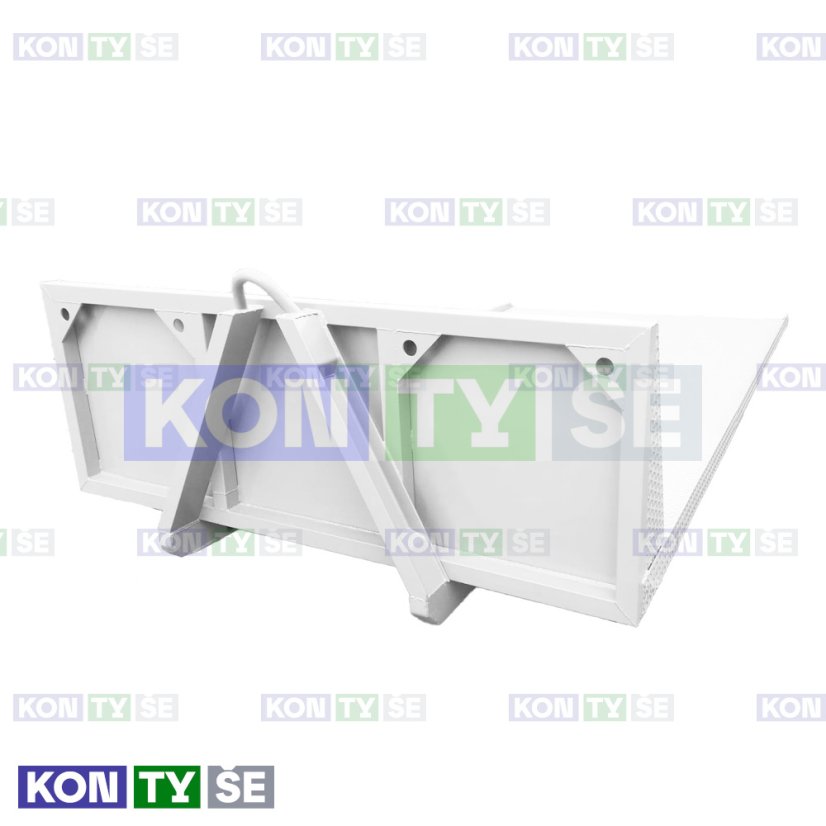 Hákový kontejner plošinový 3800 x 2500 mm - Barva: Bílá RAL 9010