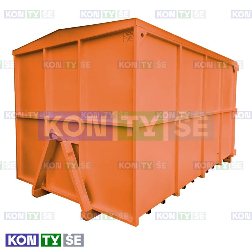 Hákový kontejner 16 m³ - Barva: Oranžová RAL 2004