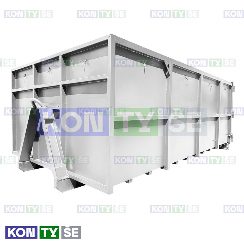 Hákový kontejner 10 m³ - Barva: Bílá RAL 9010