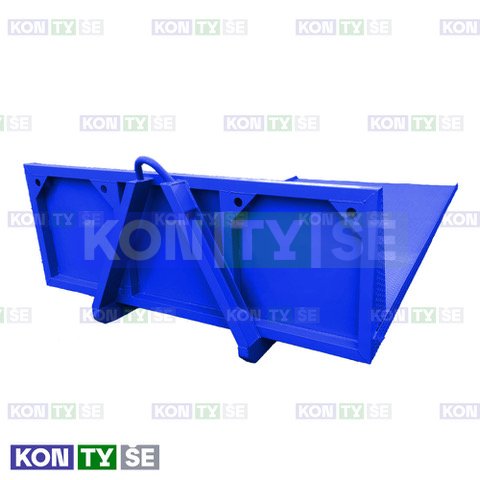 Hákový kontejner plošinový 4000 x 2500 mm - Barva: Modrá RAL 5002