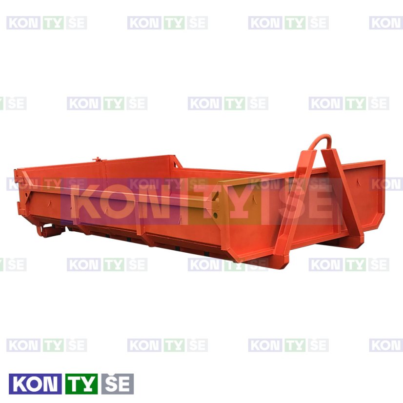 Hákový kontejner 6 m³ - Barva: Oranžová RAL 2004