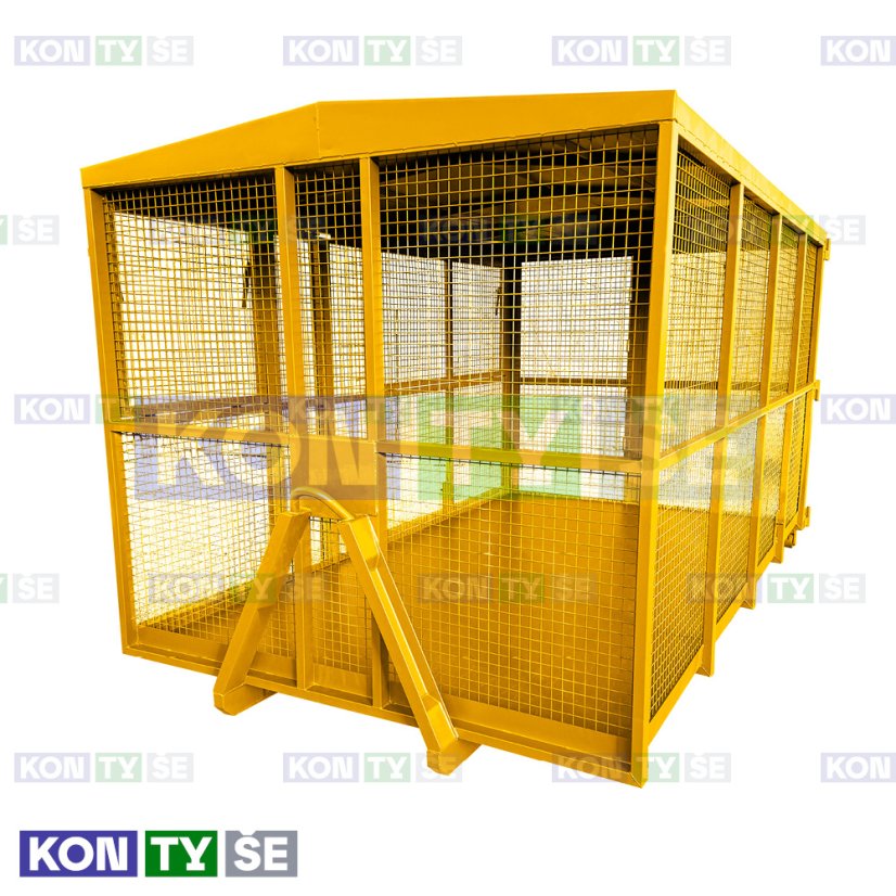 Hákový kontejner 14 m³ - Barva: Žlutá RAL 1023